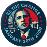 Obama (Be The Change) - 1.75"