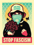 VOTE!  STOP FASCISM - 2" X 2.5"