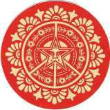 Star Peace Mandala (Red) - 3.63”