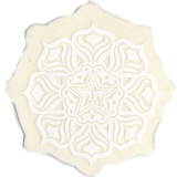 Mandala #1 (Clear/White) - 1.75"