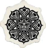 Star Mandala (Clear/Black) - 1.75"